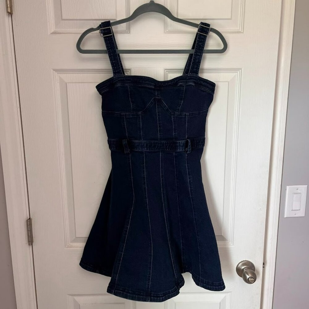 Free People Margot Mini Denim Dress